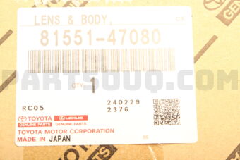 Toyota 8155147080 LENS, REAR COMBINATION LAMP, RH