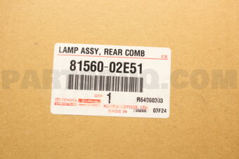 Toyota 8156002E51 LAMP ASSY RR COMBIN