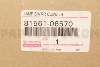 Toyota 8156106570 LENS & BODY, REAR COMBINATION LAMP, LH