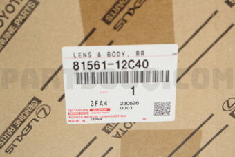 Toyota 8156112C40 LENS & BODY, REAR COMBINATION LAMP, LH