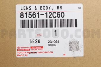Toyota 8156112C60 LENS & BODY, REAR COMBINATION LAMP, LH