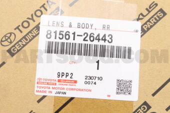 Toyota 8156126443 LENS & BODY RR