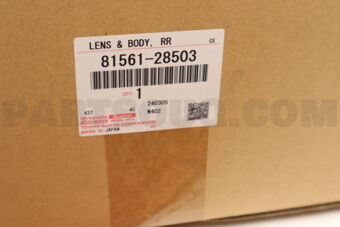 Toyota 8156128503 LENS, REAR COMBINATION LAMP, LH