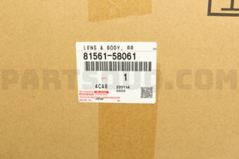 Toyota 8156158061 LENS & BODY, REAR COMBINATION LAMP, LH