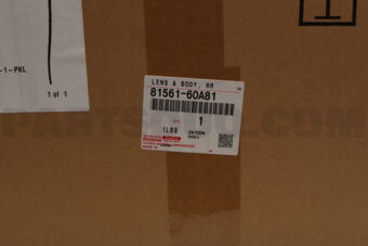 Toyota 8156160A81 LENS & BODY RR