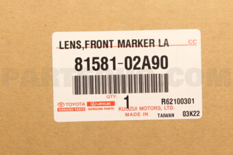 Toyota 8158102A90 LENS & BODY RR LAMP