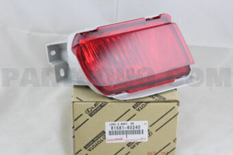 Toyota 8158160240 LENS AND BODY, REAR FOG LAMP, RH