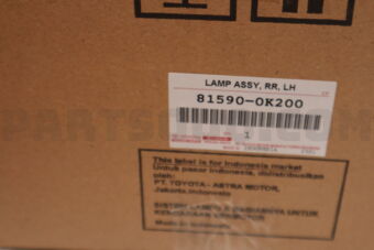 Toyota 815900K200 LAMP ASSY, RR, LH