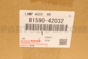 Toyota 8159042032 LAMP ASSY RR LH