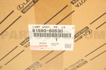 Toyota 8159060530 LAMP ASSY RR LH