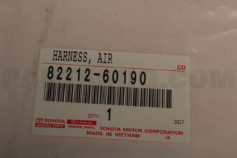 Toyota 8221260190 HARNESS, AIR