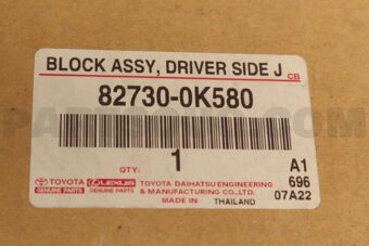 Toyota 827300K580 BLOCK ASSY DRIVER S