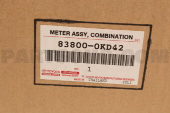 Toyota 838000KD42 METER ASSY, COMBINATION