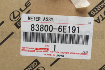 Toyota 838006E191 METER ASSY, COMBINATION