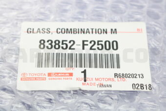 Toyota 83852F2500 GLASS, COMBINATION METER