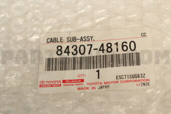 Toyota 8430748160 CABLE SUB-ASSY