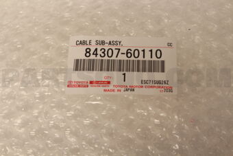 Toyota 8430760110 CABLE SUB-ASSY