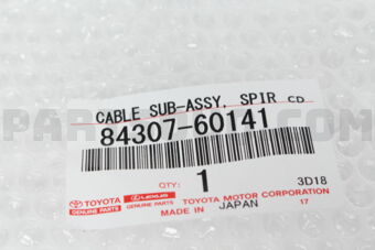 Toyota 8430760141 CABLE SUBASSY