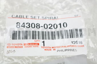 Toyota 8430802010 CABLE SET SPIRAL W