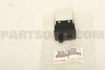 Toyota 8475160191 SWITCH, SEAT HEATER