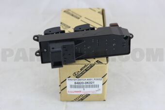 Toyota 848200K021 MASTER SWITCH ASSY, POWER WINDOW REGULATOR