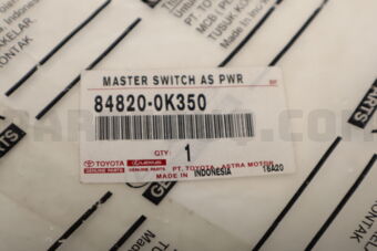 Toyota 848200K350 MASTER SWITCH ASSY