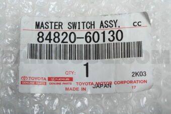 Toyota 8482060130 MASTER SWITCH ASSY, POWER WINDOW REGULATOR