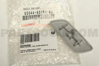 Toyota 8504460180B0 NOZZLE SUB-ASSY, TYPE1 H/LAMP WASHER, RH
