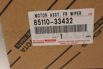 Toyota 8511033432 MOTOR ASSY FR WIPER