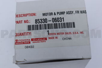 Toyota 8533006031 MOTOR AND PUMP ASSY, WINDSHIELD WASHER