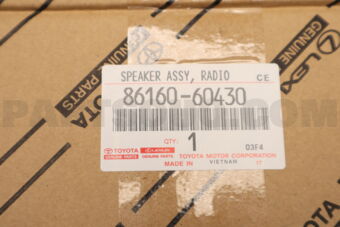 Toyota 8616060430 SPEAKER ASSY, REAR