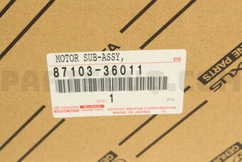 Toyota 8710336011 MOTOR SUB-ASSY