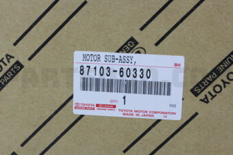 Toyota 8710360330 MOTOR SUB-ASSY, BLOWER W/FAN