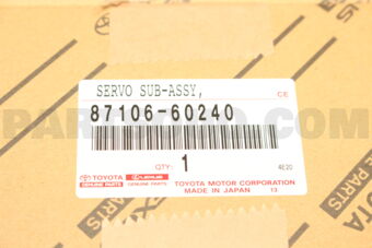 Toyota 8710660240 SERVO SUB-ASSY, DAMPER, NO.1