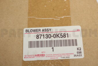 Toyota 871300K581 BLOWER ASSY