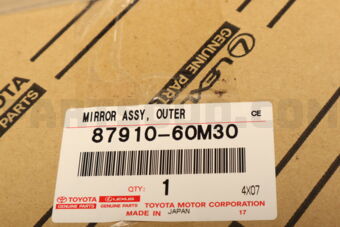 Toyota 8791060M30 MIRROR ASSY, OUTER REAR VIEW, RH