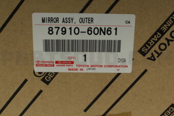 Toyota 8791060N61 MIRROR ASSY OUTER