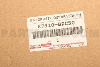 Toyota 87910BZC50 MIRROR ASSY OUTER R