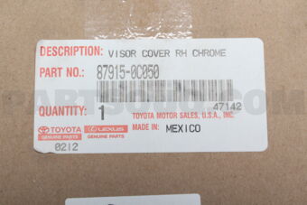 Toyota 879150C050 COVER, OUTER MIRROR, RH