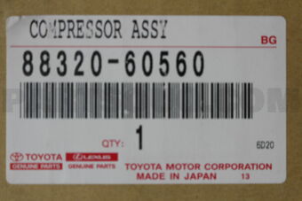 Toyota 8832060560 COMPRESSOR ASSY, COOLER