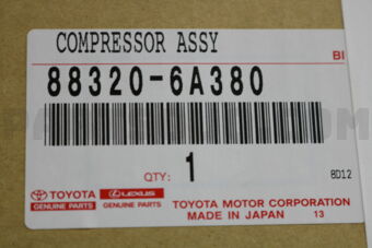 Toyota 883206A380 COMPRESSOR ASSY, COOLER
