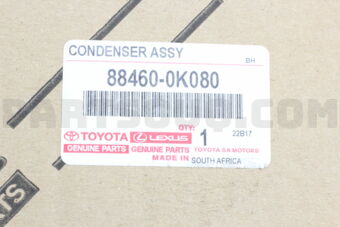 Toyota 884600K080 CONDENSER ASSY, COOLER