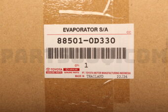 Toyota 885010D330 EVAPORATOR SUB-ASSY, COOLER, NO.1