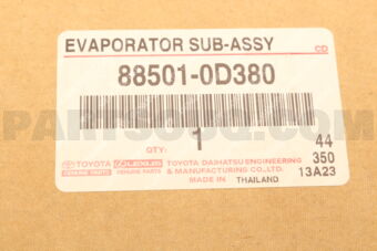 Toyota 885010D380 EVAPORATOR SUB-ASSY
