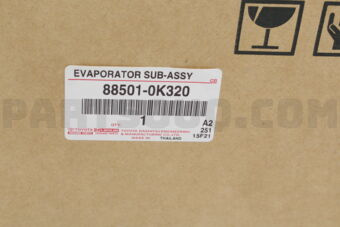 Toyota 885010K320 EVAPORATOR SUB-ASSY