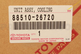 Toyota 8851026720 UNIT ASSY, COOLER