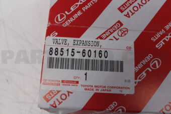 Toyota 8851560160 VALVE, REAR COOLING UNIT EXPANSION
