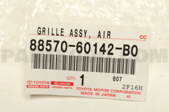 Toyota 8857060142B0 GRILLE ASSY AIR