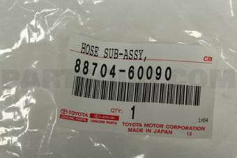 Toyota 8870460090 HOSE, COOLER REFRIGERANT SUCTION, NO.1