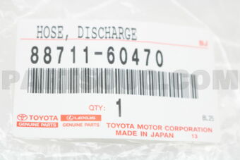 Toyota 8871160470 HOSE, COOLER REFRIGERANT DISCHARGE, NO.1